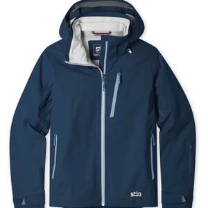 Stio Environ Jacket Full Zip Hooded Mountain Shadow Blue Size Medium